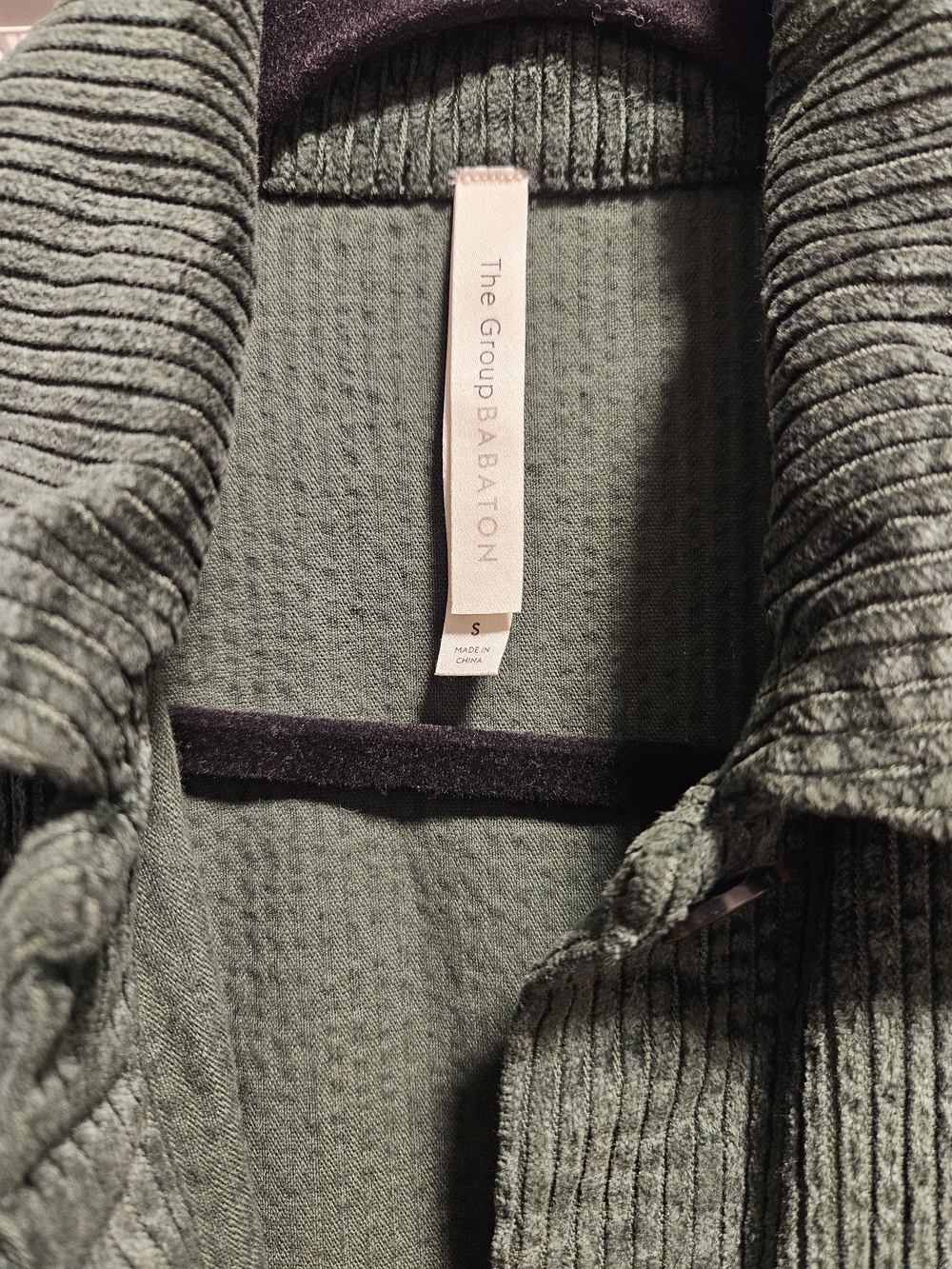 Aritzia Babaton Oversized Green Corduroy Shacket Size S - Picture 4 of 5